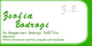 zsofia bodrogi business card